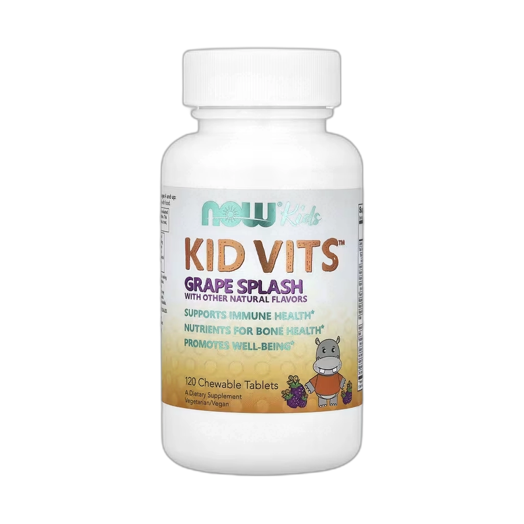 NOW Foods, Kid Vits, Grape Splash, 120 Chewable Tablets