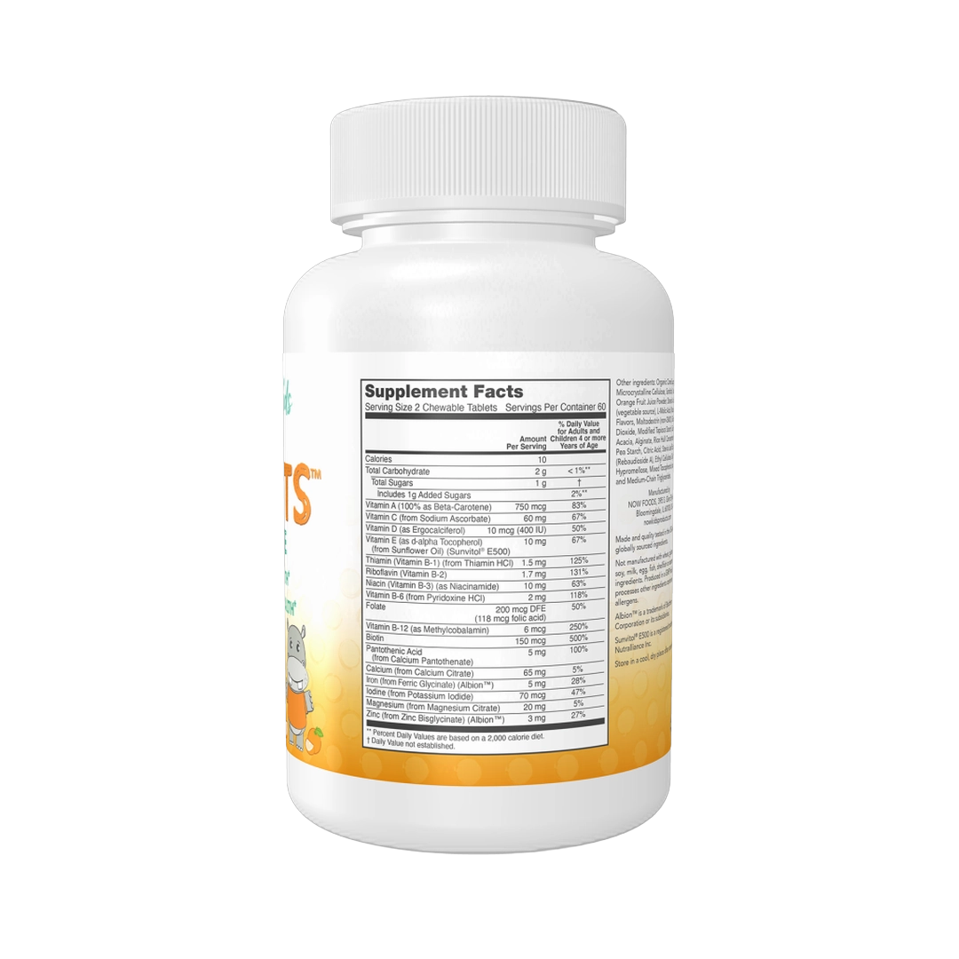 Now Foods, Kids, kid Vits, Juicy Orange, 120 Chewable Tablets