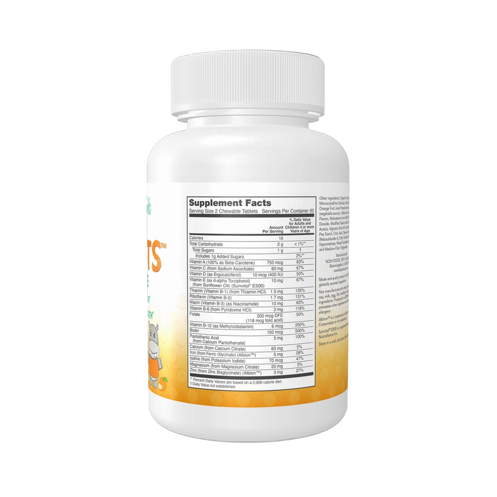 Now Foods, Kids, kid Vits, Juicy Orange, 120 Chewable Tablets