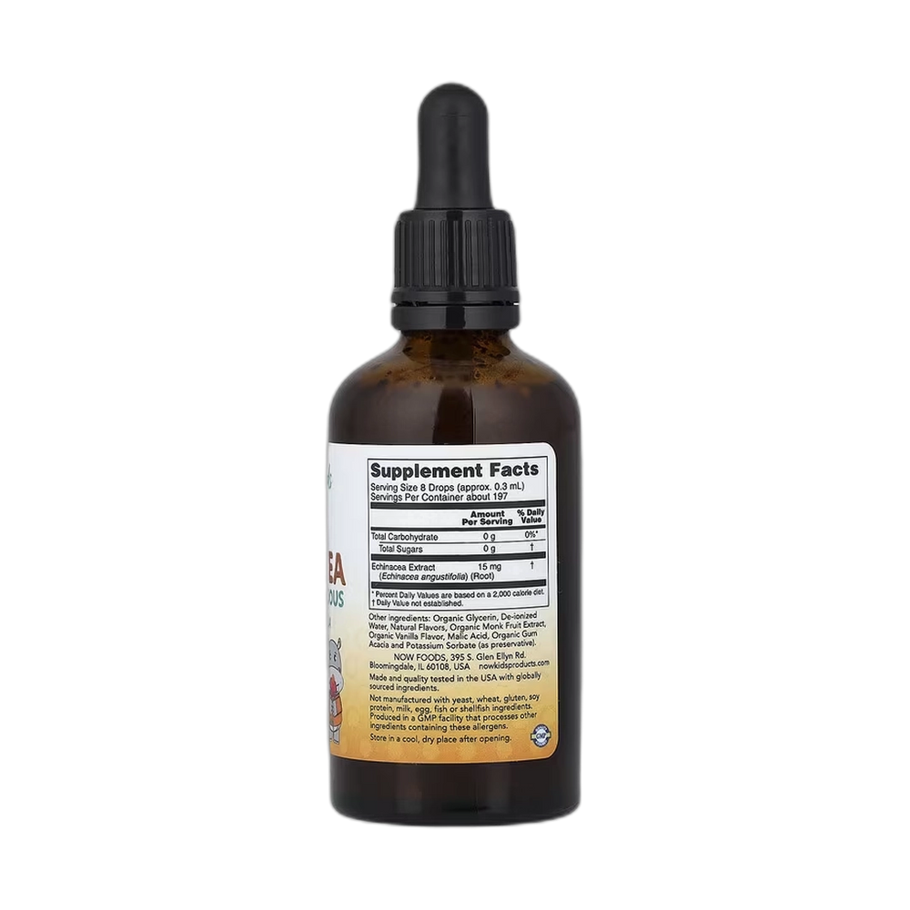 NOW Foods, Kids, Liquid Echinacea, Orange, 2 fl oz, 59 ml