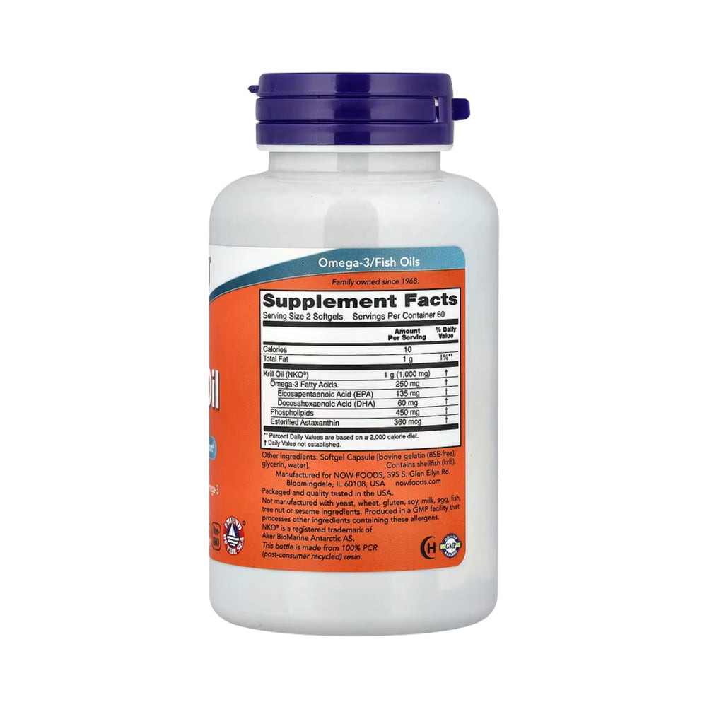 NOW Foods, Krill Oil, 500 mg, 120 Softgels
