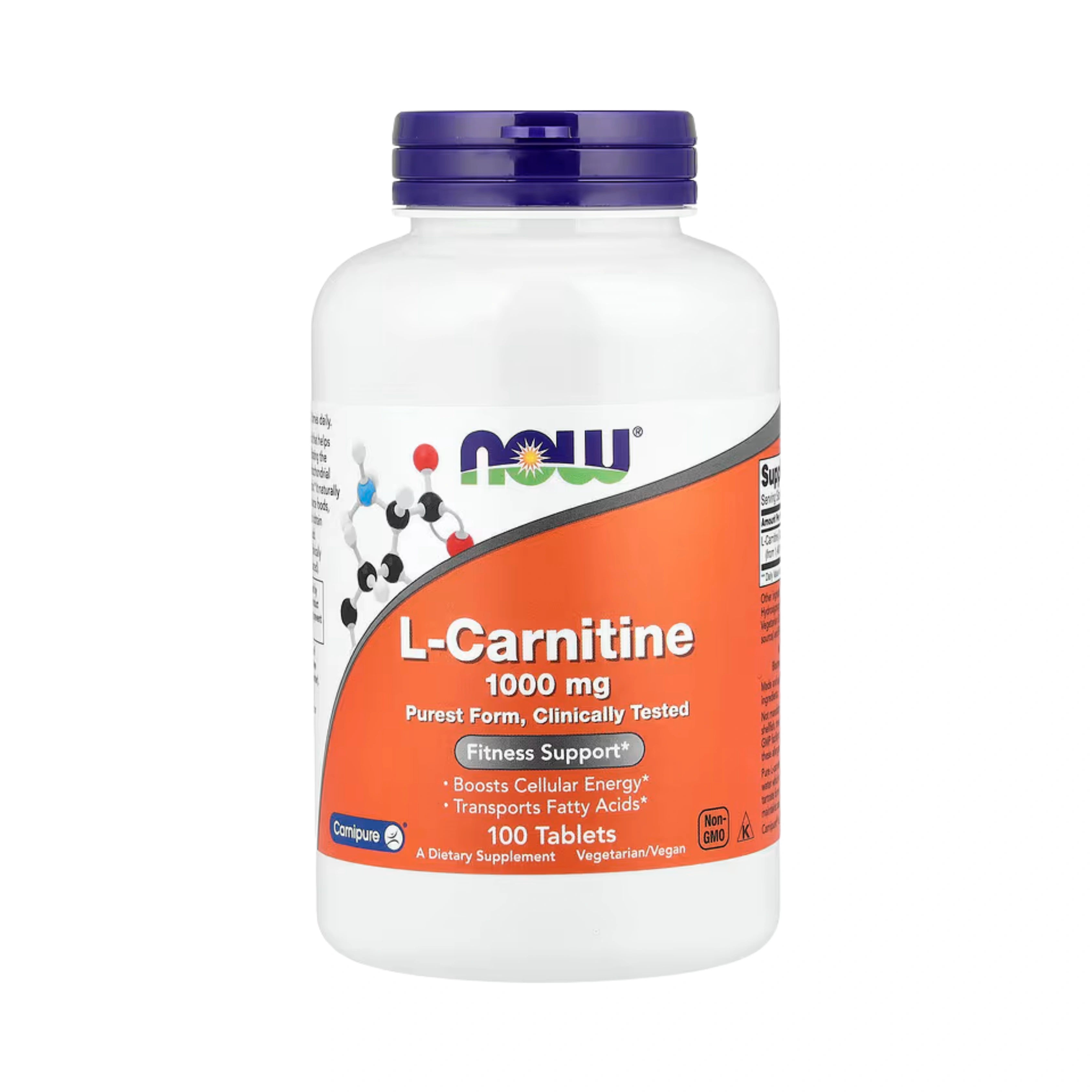NOW Foods, L-Carnitine, 1,000 mg, 100 Tablets