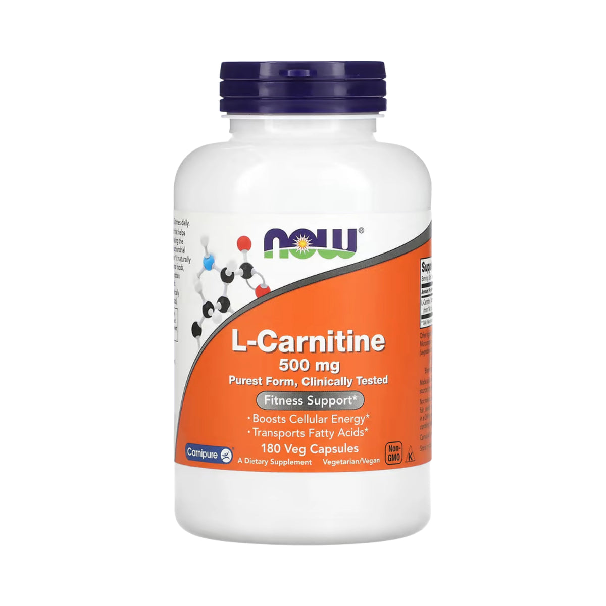 NOW Foods, L-Carnitine, 500 mg, 180 Veg Capsules