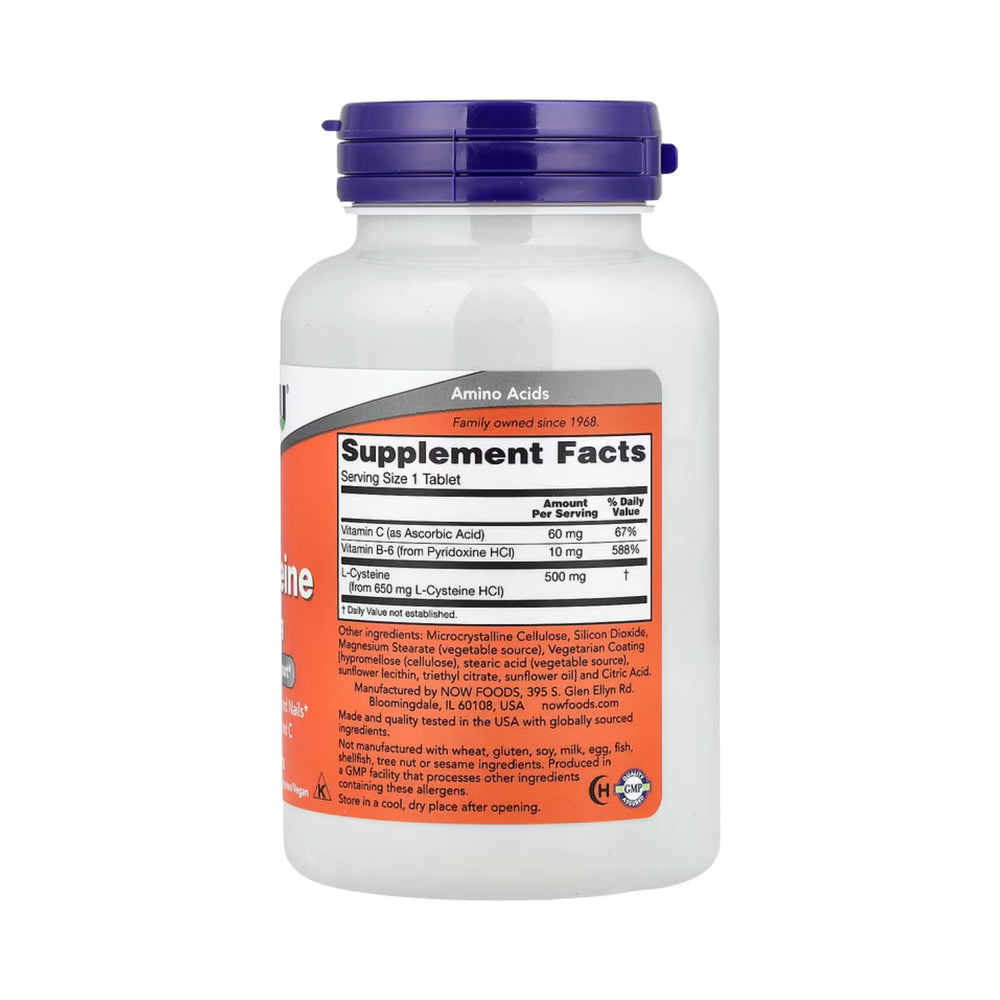 NOW Foods, L-Cysteine, 500 mg, 100 Tablets