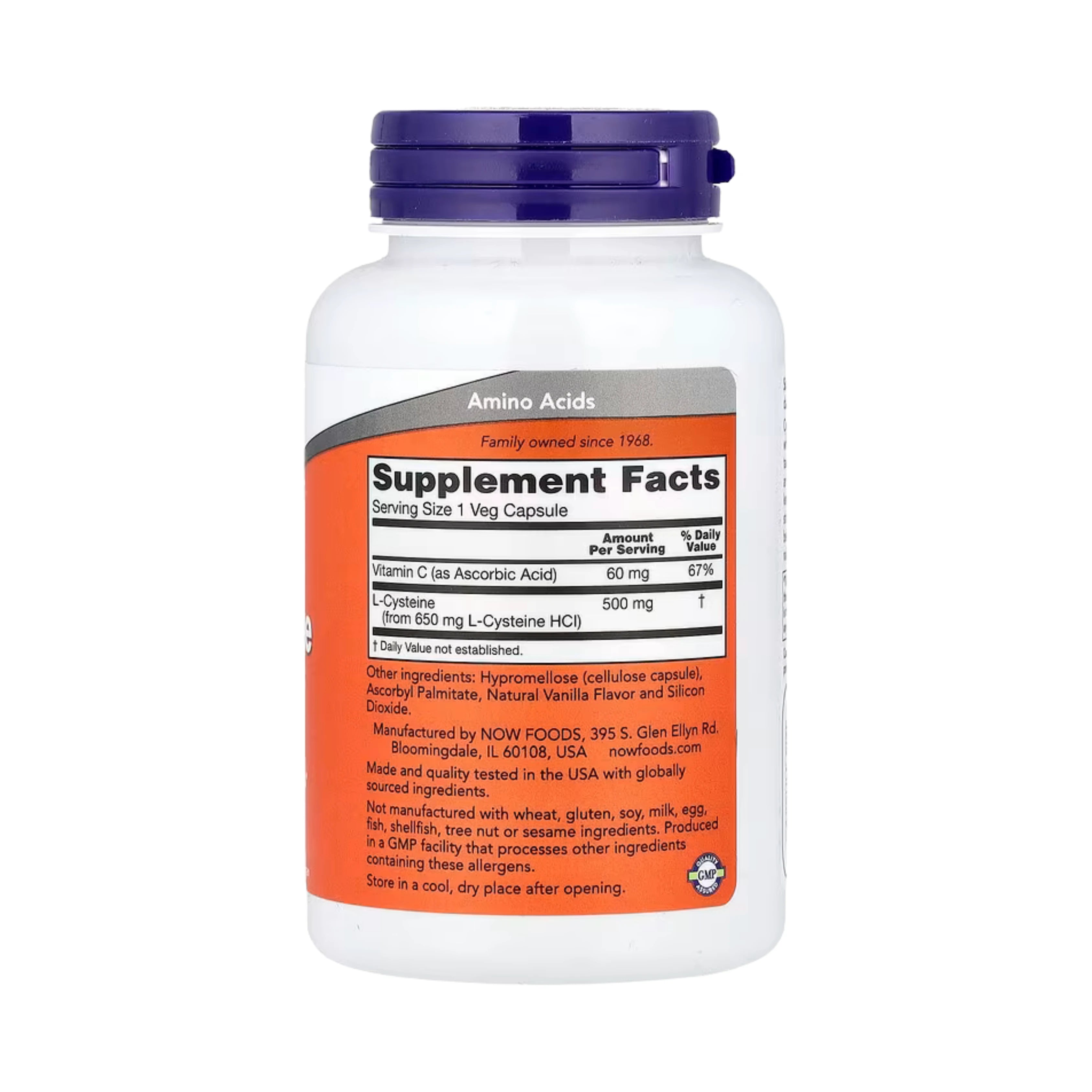 NOW Foods, L-Cysteine, 90 Veg Capsules
