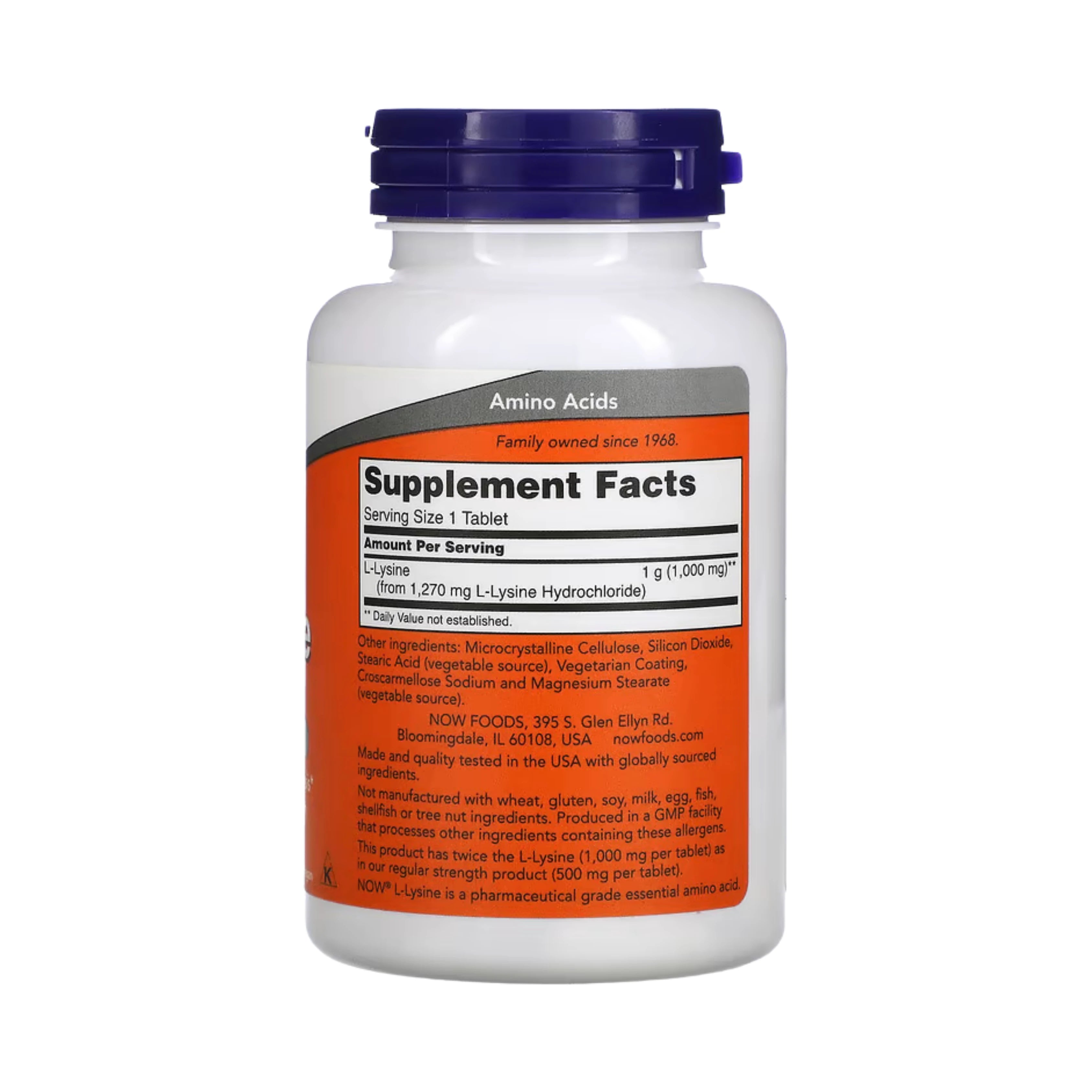 NOW Foods, L-Lysine, 1,000 mg, 100 Tablets