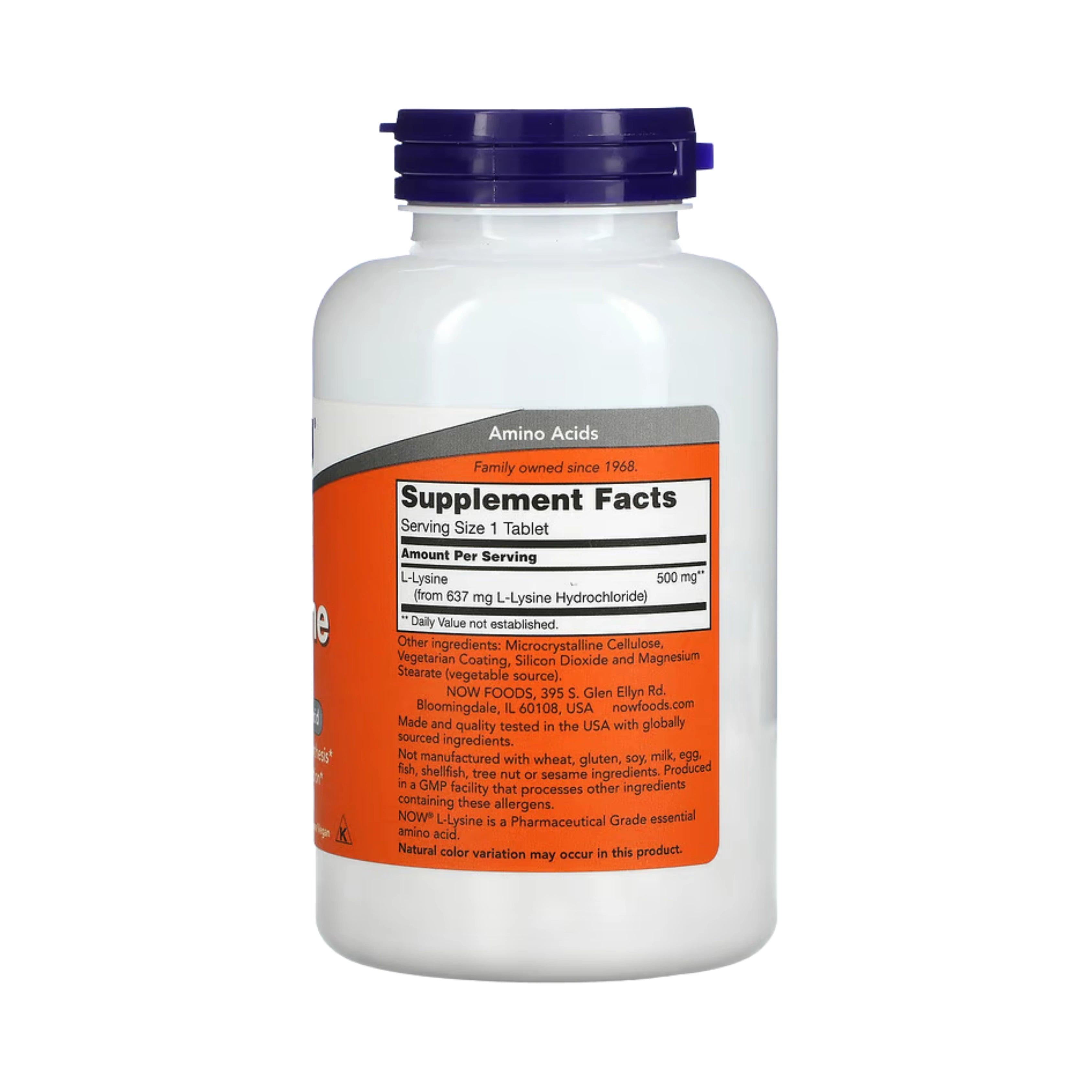 NOW Foods, L-Lysine, 500 mg, 250 Tablets