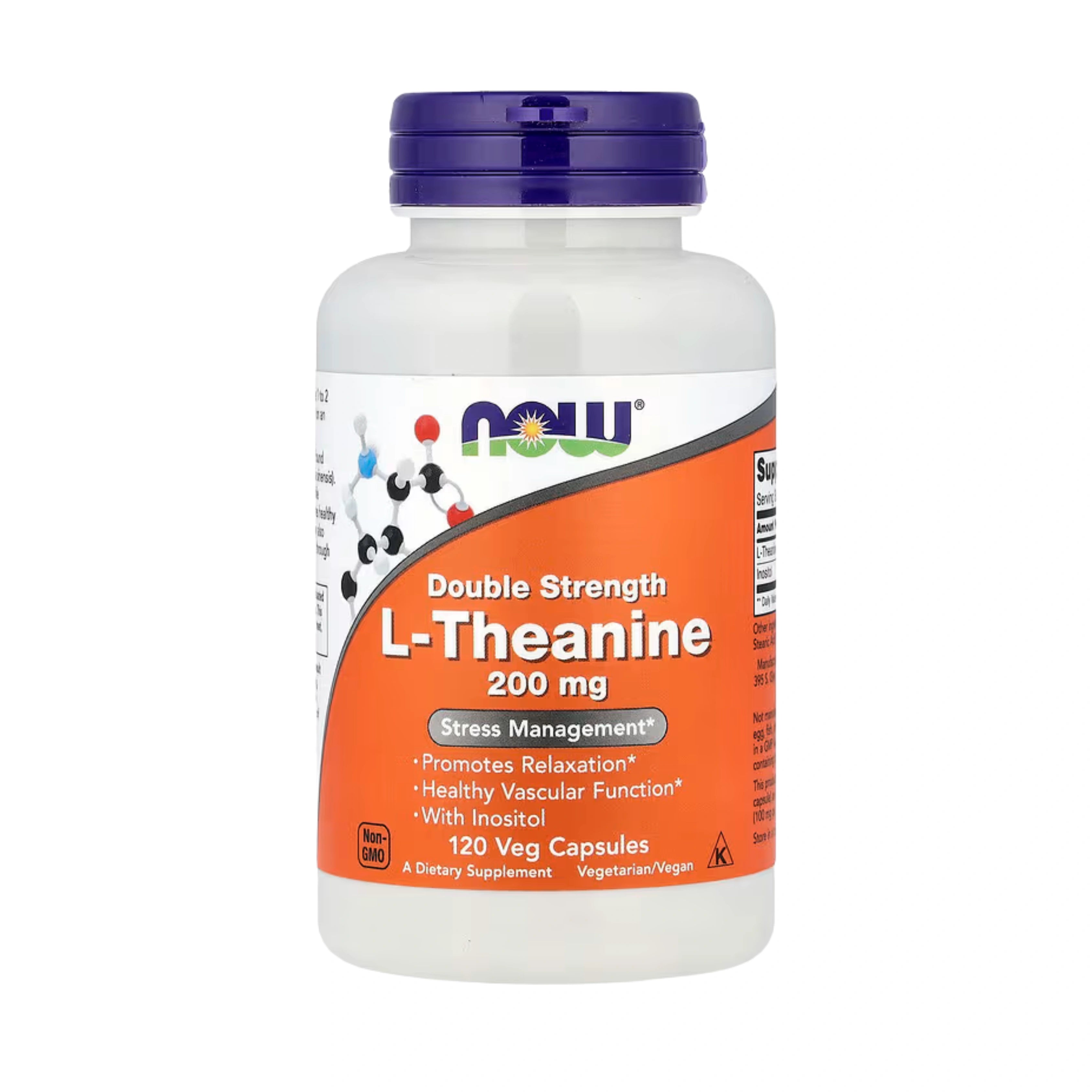 NOW Foods, L-Theanine, 120 Veg Capsules