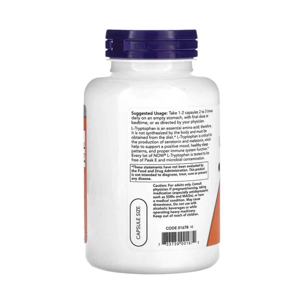 NOW Foods, L-Tryptophan, 500 mg, 120 Veg Capsules