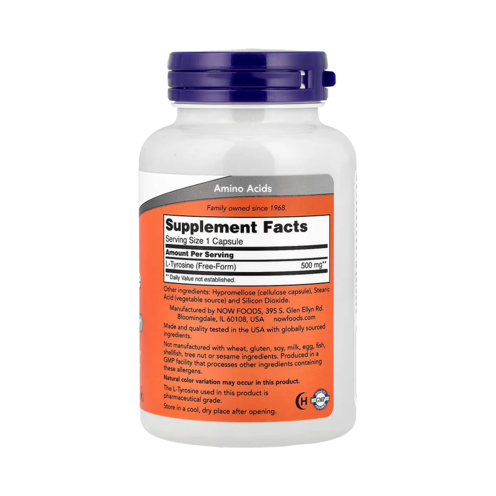 NOW Foods, L-Tyrosine, 500 mg, 120 Capsules