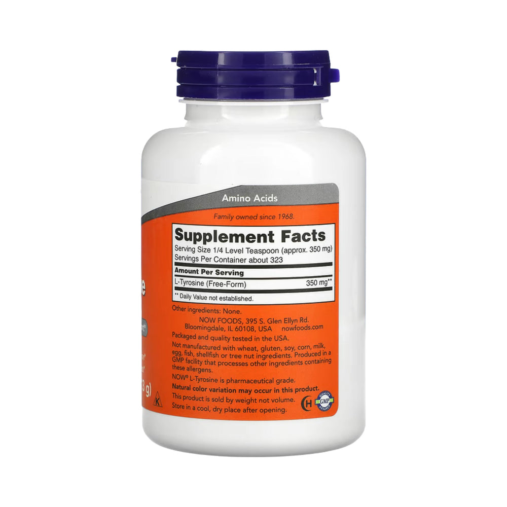 NOW Foods, L-Tyrosine Pure Powder, 4 oz, 113 g