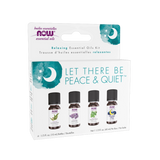 NOW Foods, Let There Be Peace & Quiet, Relaxing Essential Oils Kit, 4 Bottles, 1/3 fl oz, 10 ml Each