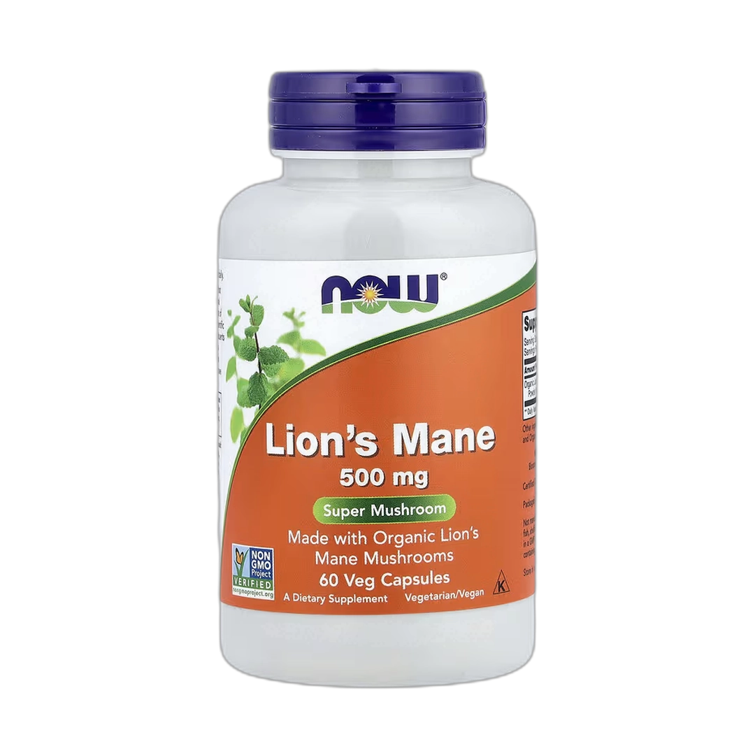 NOW Foods, Lion's Mane, 500 mg, 60 Veg Capsules