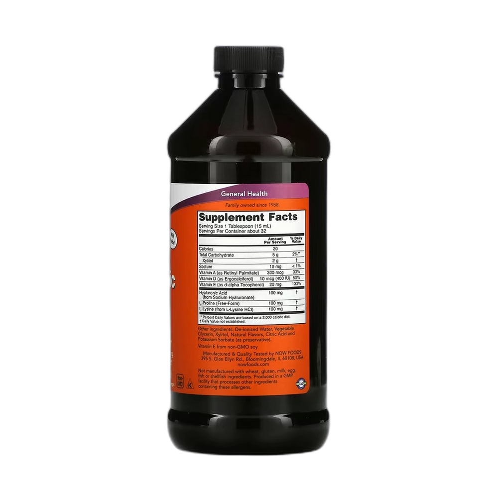 NOW Foods, Liquid Hyaluronic Acid, Berry, 100 mg, 16 fl oz, 473 ml