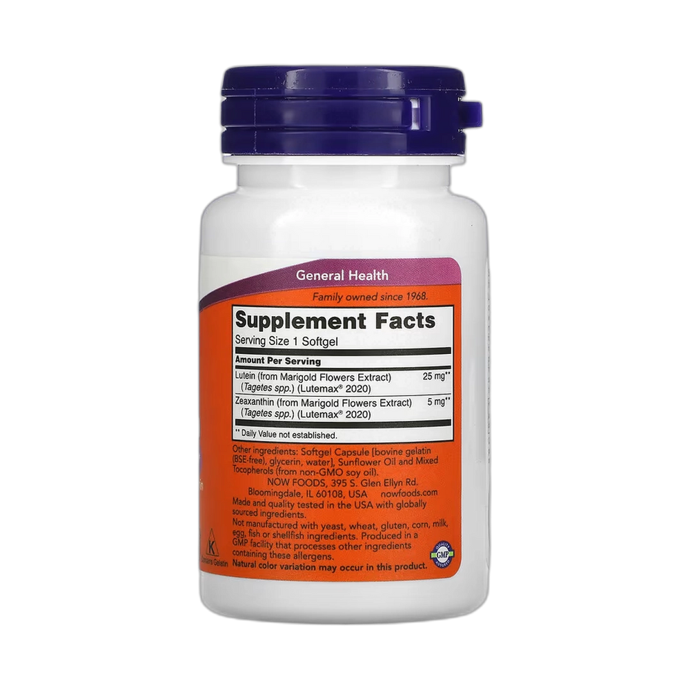 NOW Foods, Lutein & Zeaxanthin, 60 Softgels