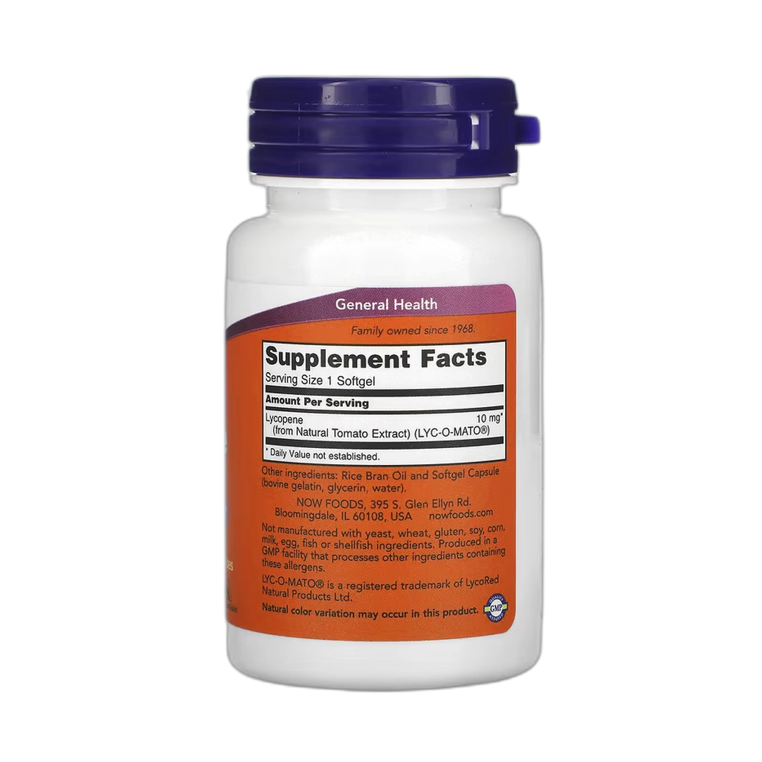 NOW Foods, Lycopene, 10 mg, 60 Softgels