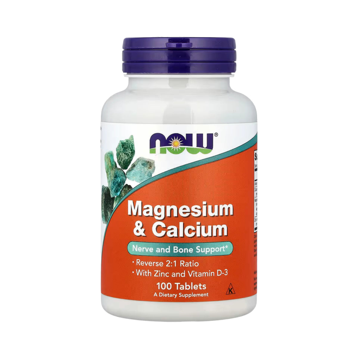 NOW Foods, Magnesium & Calcium With Zinc and Vitamin D-3, 100 Tablets