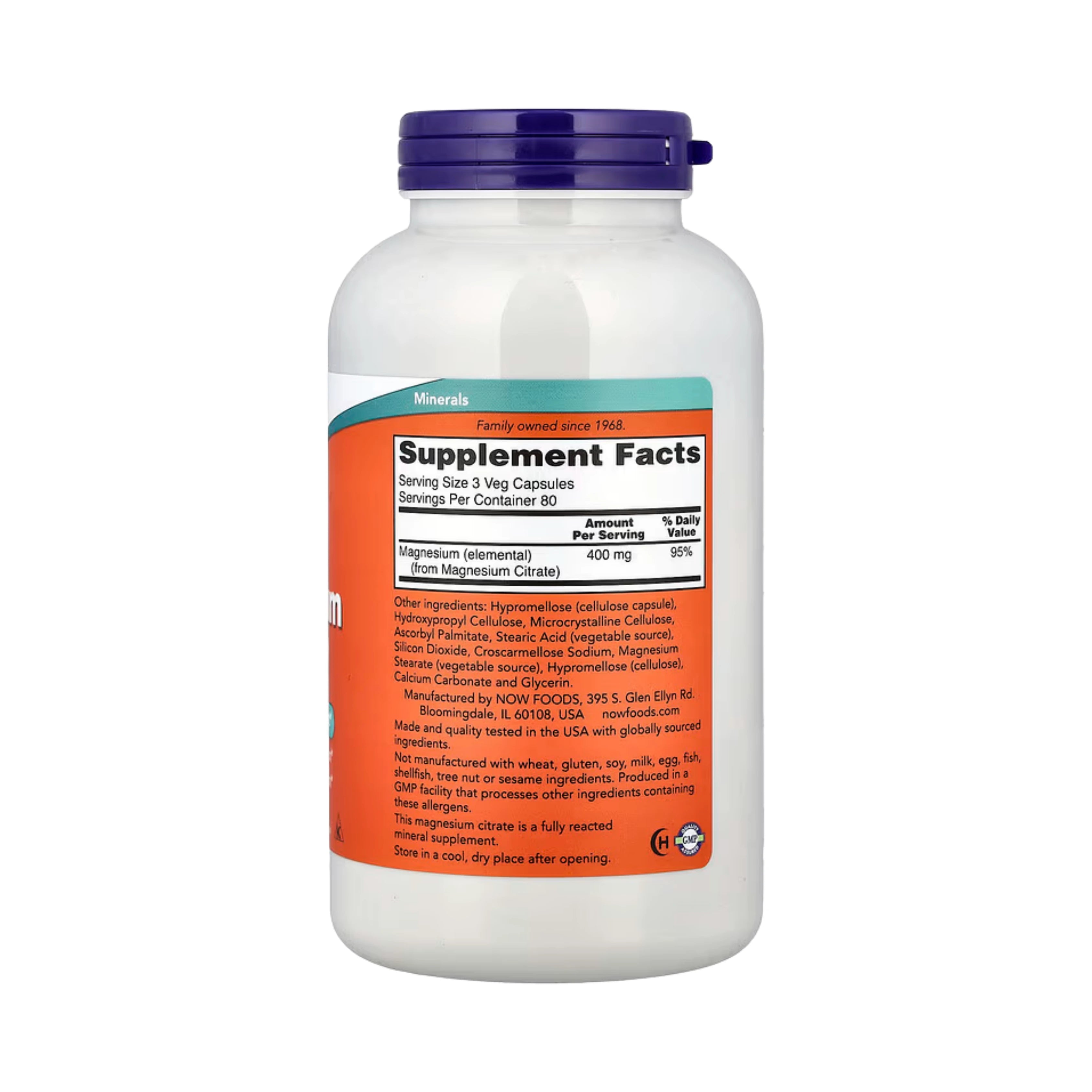 NOW Foods, Magnesium Citrate, 240 Veg Capsules