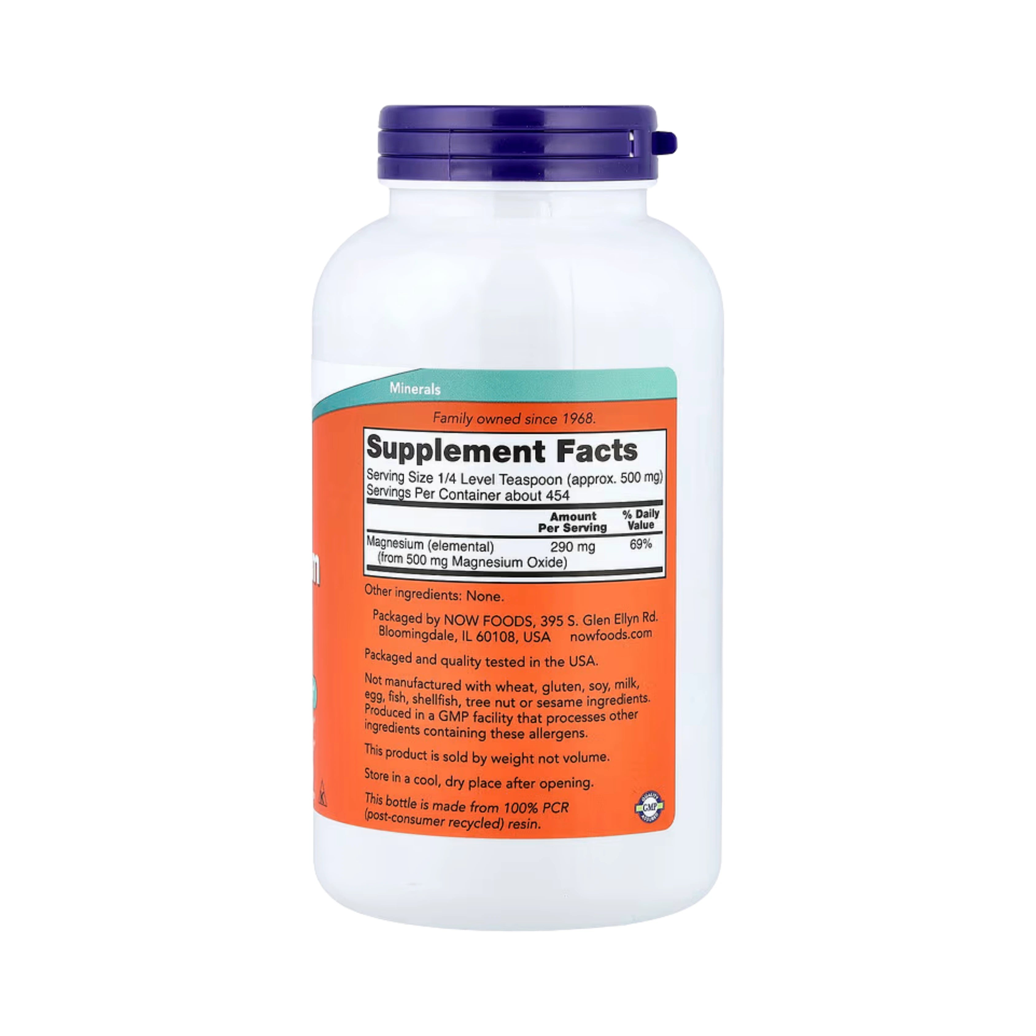 NOW Foods, Magnesium Oxide Pure Powder, 8 oz, 227 g