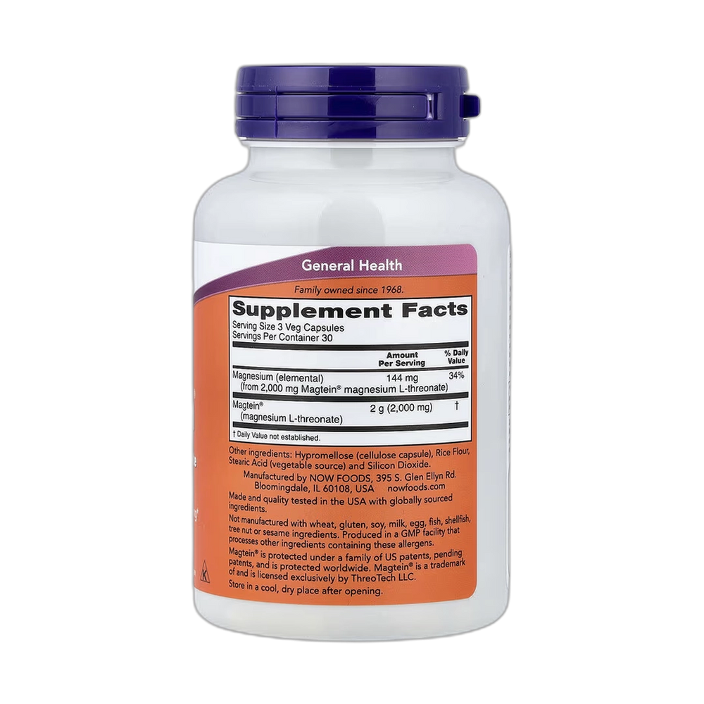 NOW Foods, Magtein, 90 Veg Capsules
