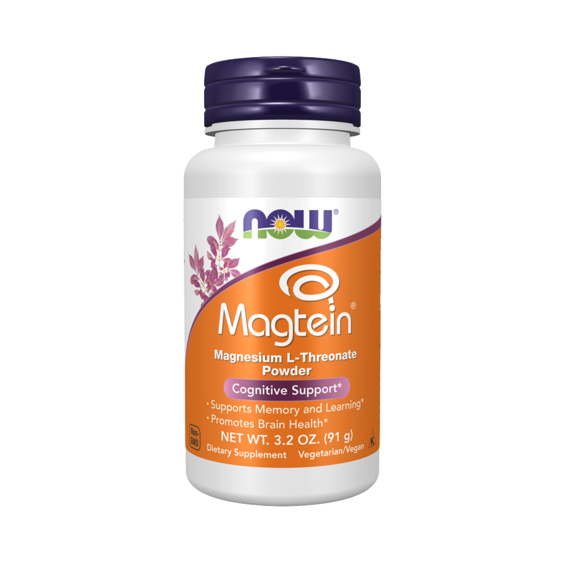 NOW Foods, Magtein®, Magnesium L-Threonate Powder, 3.2 oz