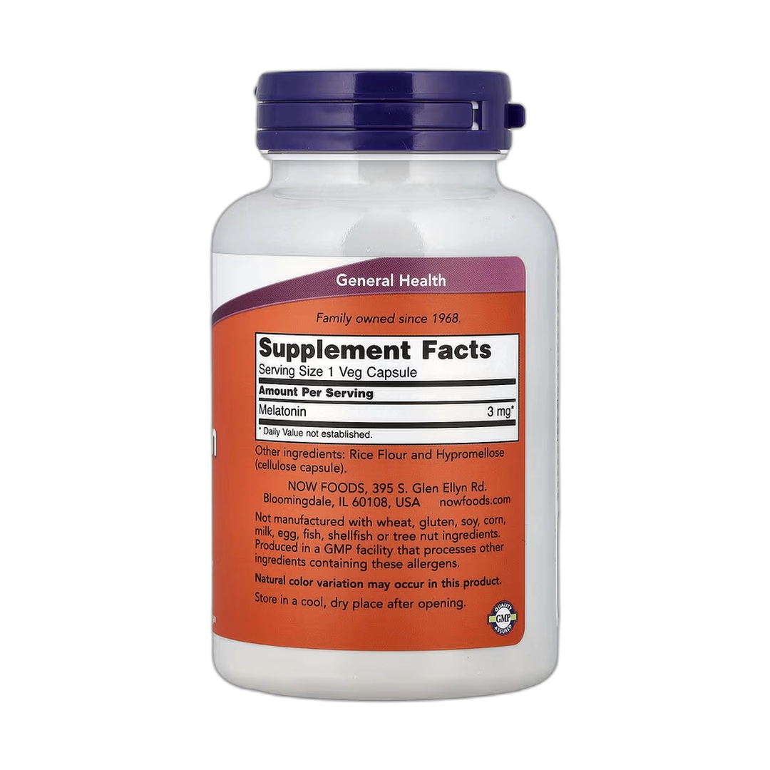 NOW Foods, Melatonin, 3 mg, 180 Veg Capsules