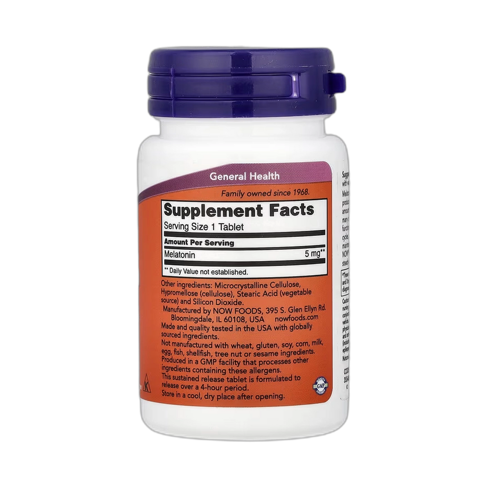 NOW Foods, Melatonin, 5 mg, 120 Tablets