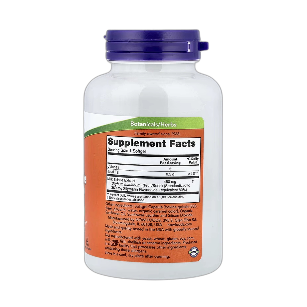 NOW Foods, Milk Thistle Extract, 450 mg, 120 Softgels