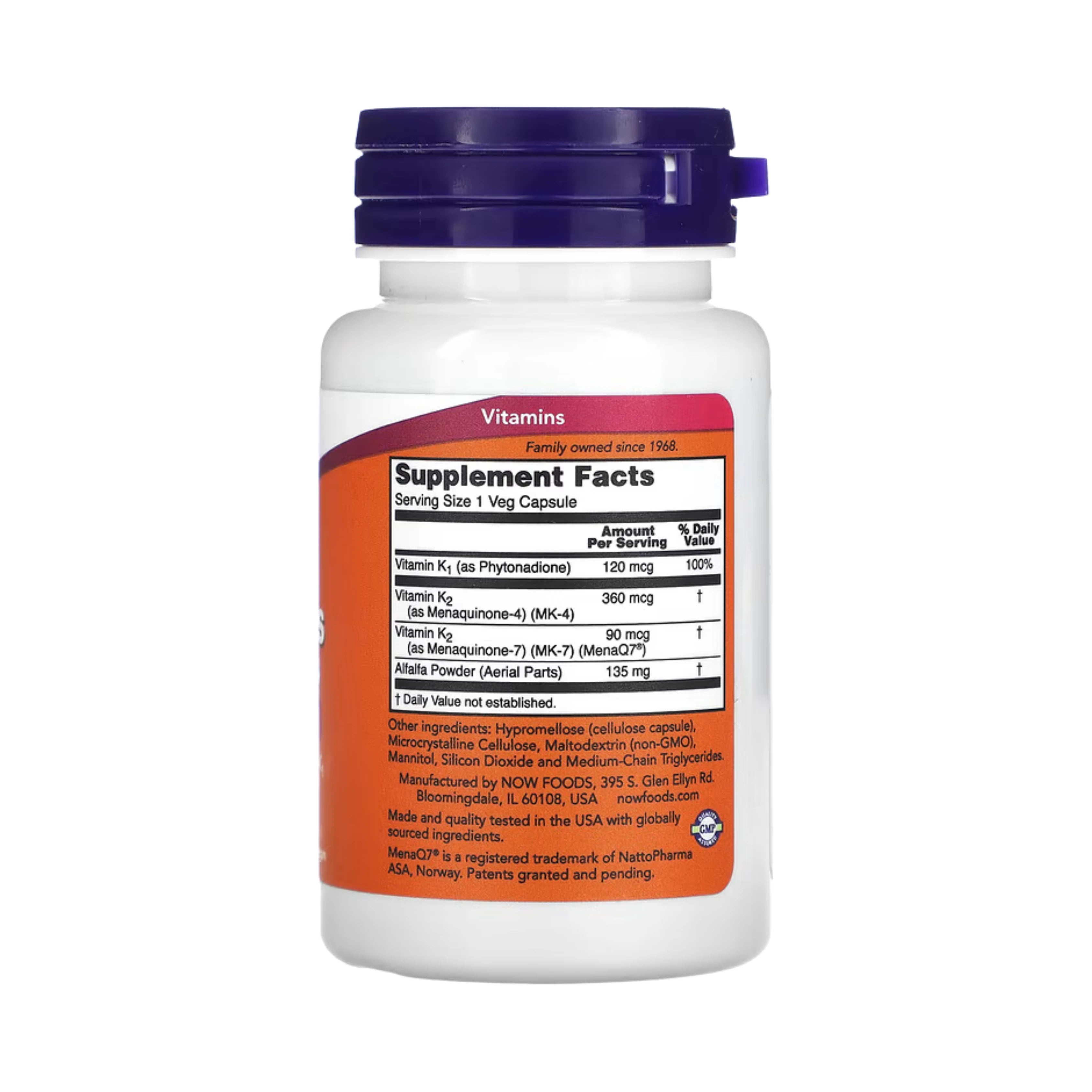 NOW Foods, MK-7 Plus with K1 & MK-4, 90 Veg Capsules