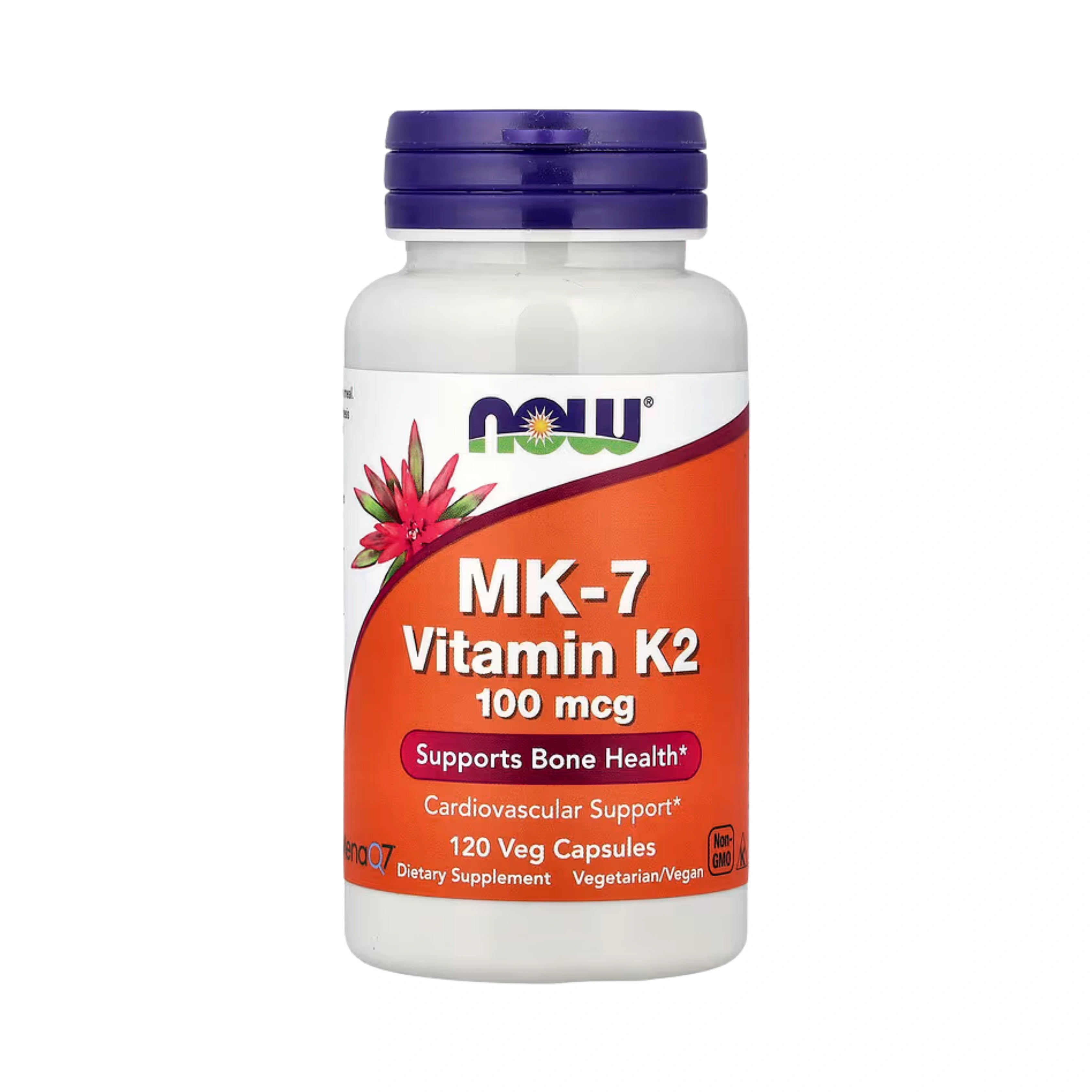 NOW Foods, MK-7 Vitamin K-2 , 100 mcg, 120 Veg Capsules