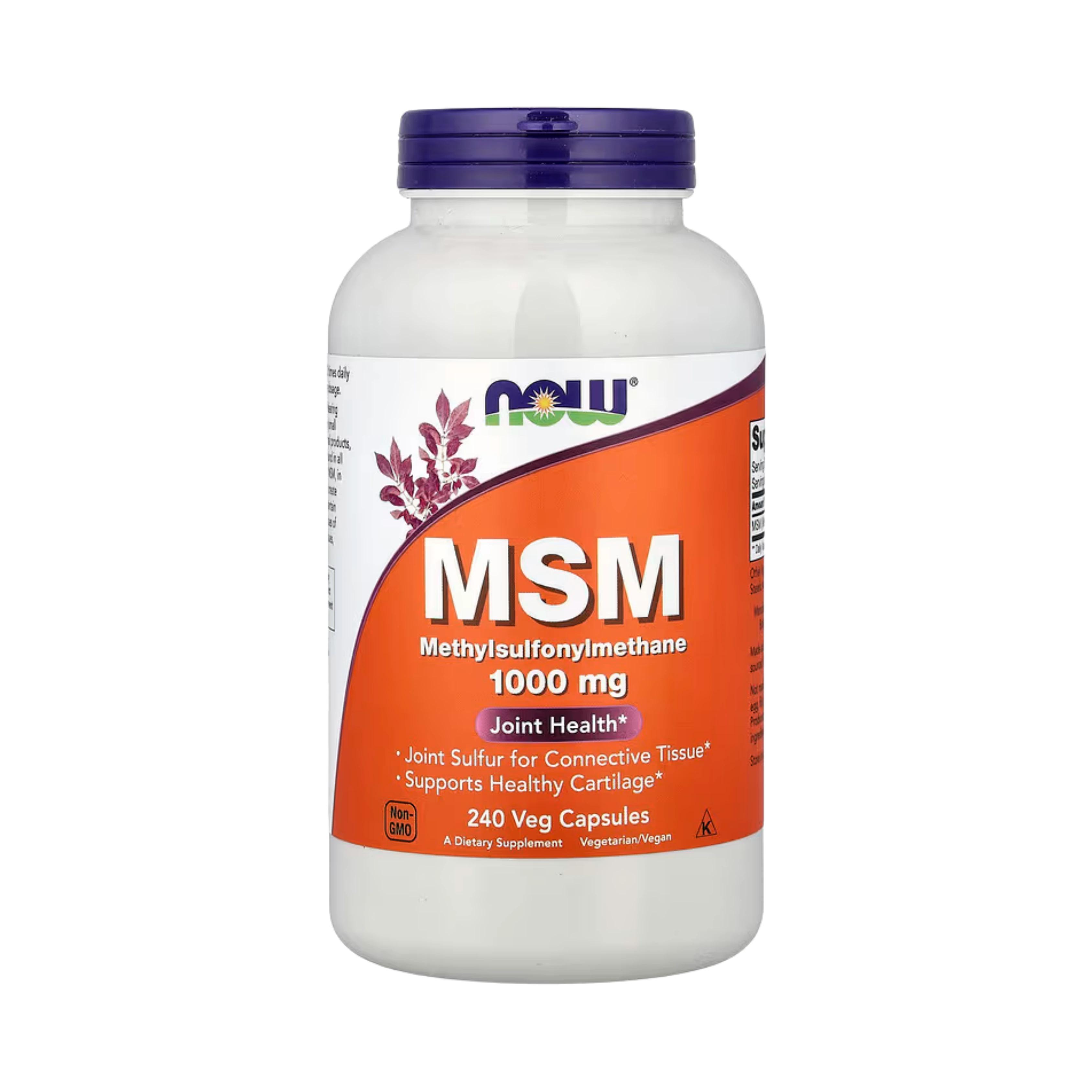 NOW Foods, MSM, 1,000 mg, 240 Veg Capsules