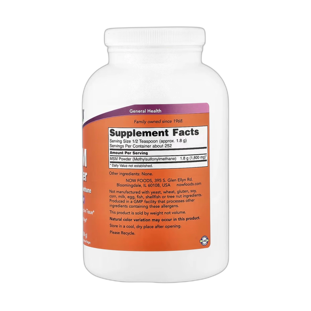 NOW Foods, MSM Powder, 1 lb, 454 g