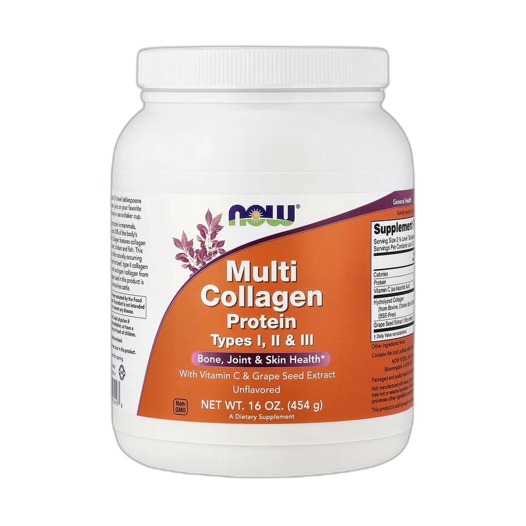 NOW Foods, Multi Collagen Protein, Unflavored, 16 oz, 454 g