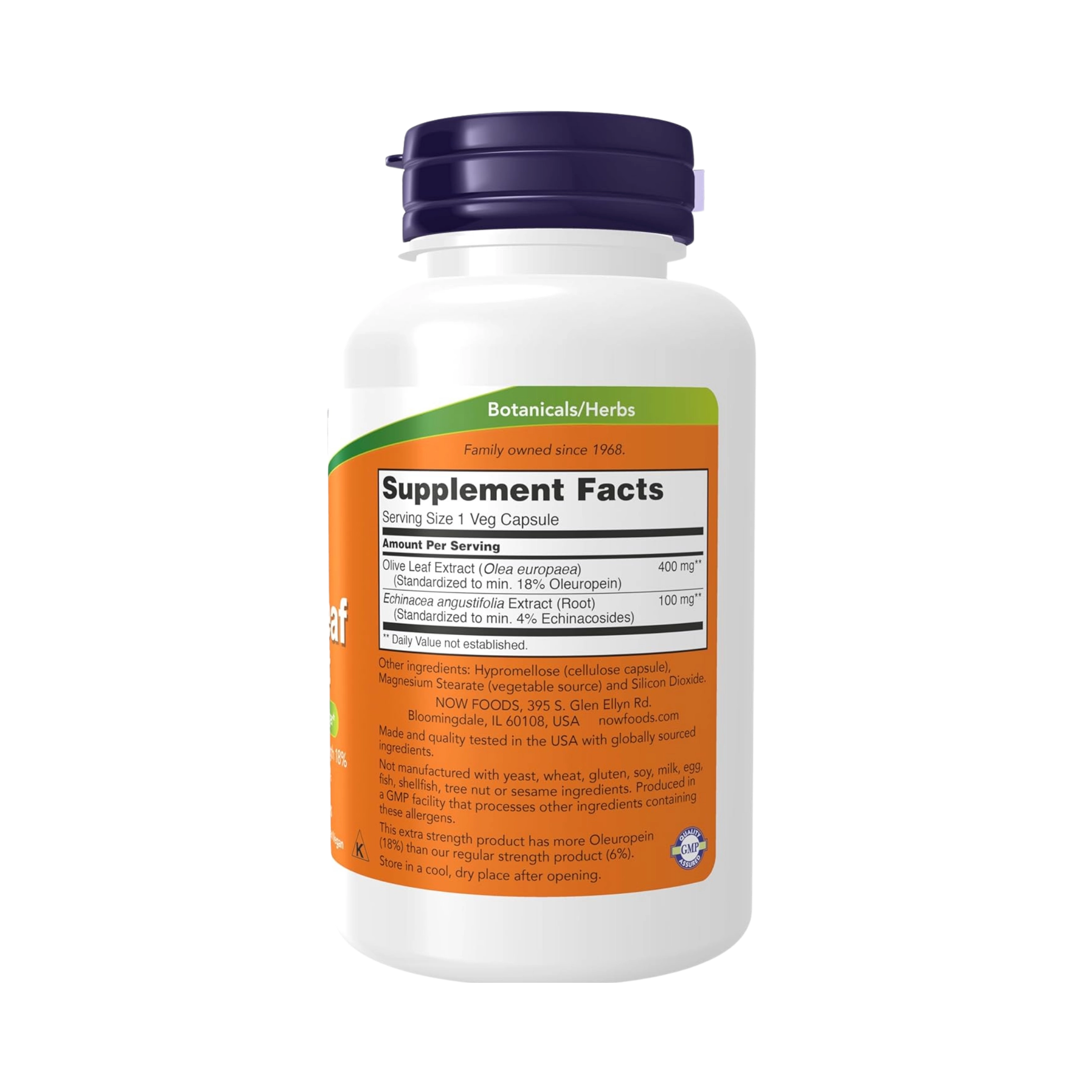 NOW Foods, Olive Leaf Extract, 100 Veg Capsules