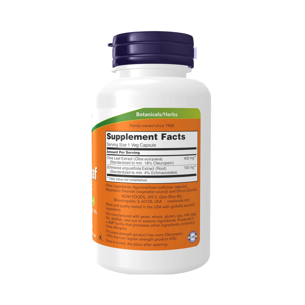NOW Foods, Olive Leaf Extract, 100 Veg Capsules