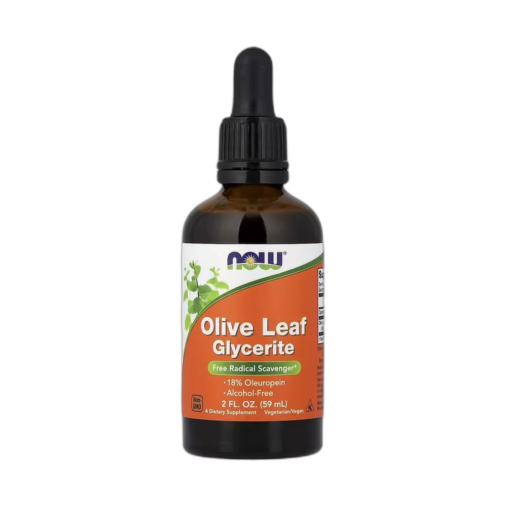 NOW Foods, Olive Leaf Glycerite, Alcohol Free, 2 fl oz, 59 ml