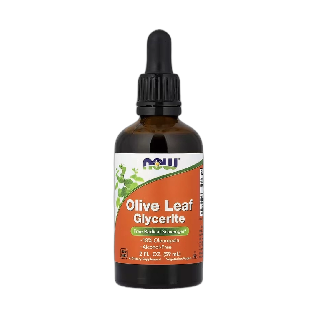NOW Foods, Olive Leaf Glycerite, Alcohol Free, 2 fl oz, 59 ml