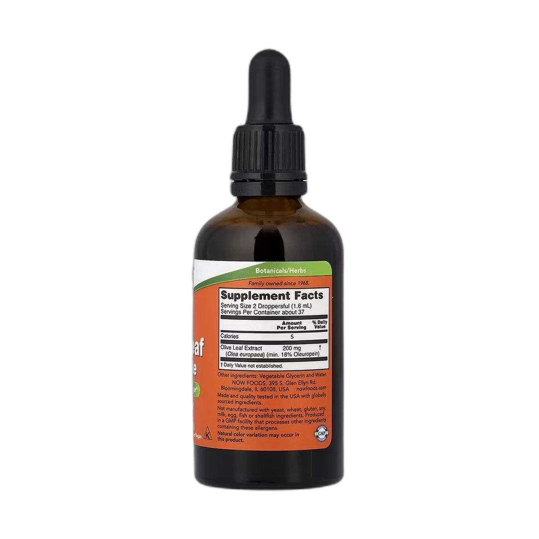 NOW Foods, Olive Leaf Glycerite, Alcohol Free, 2 fl oz, 59 ml