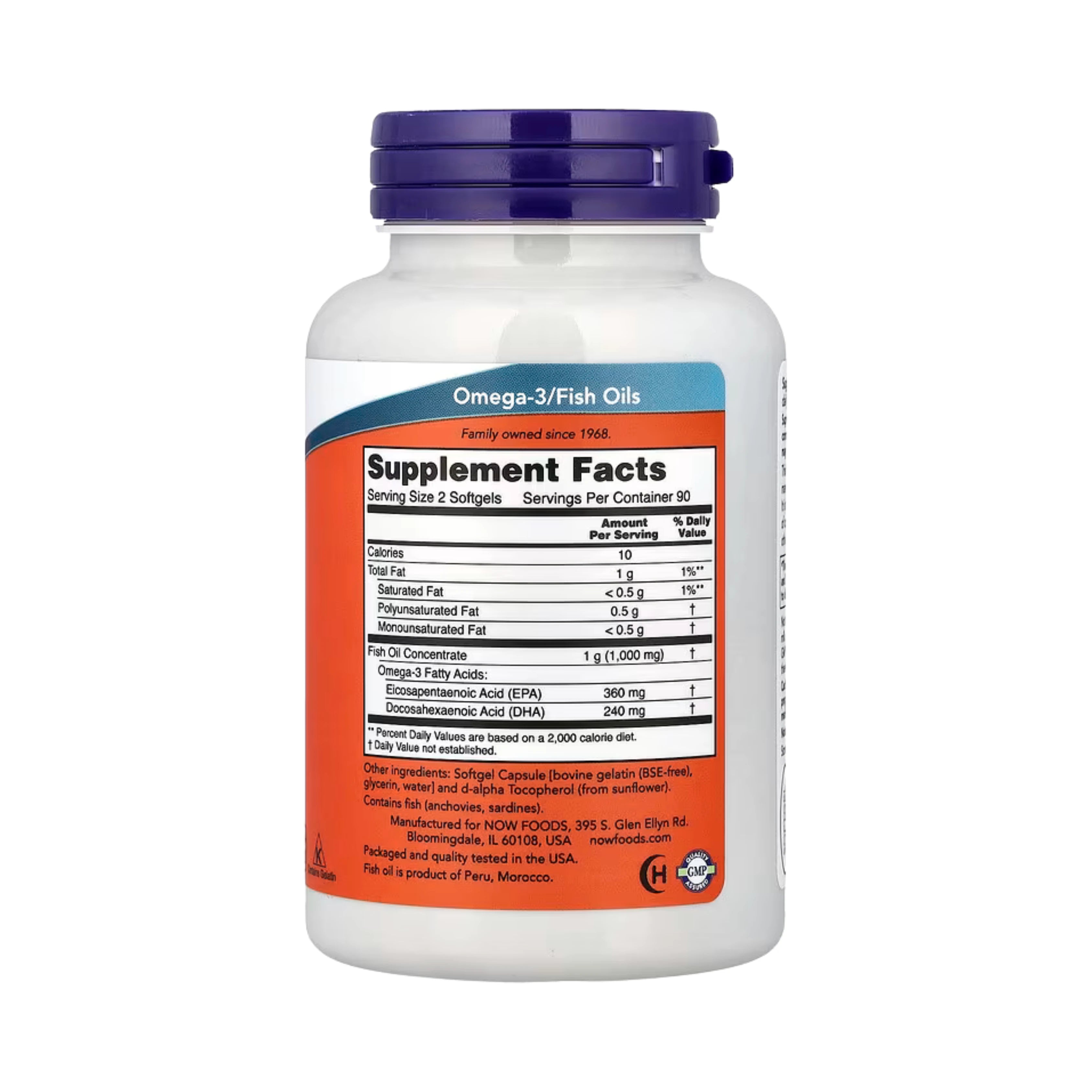 NOW Foods, Omega-3 Mini Gels Fish Oil, 180 Softgels