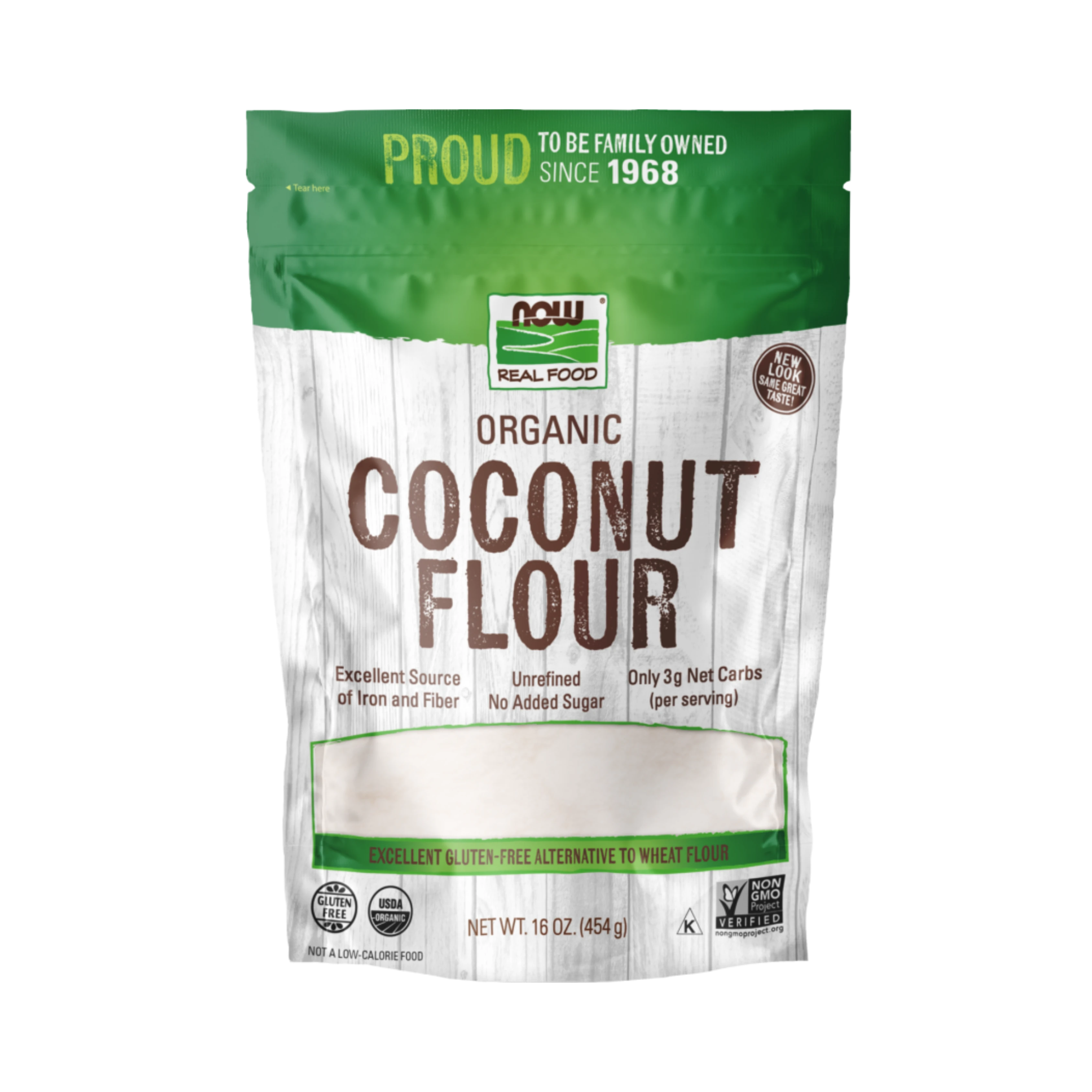 NOW Foods, Organic Coconut Flour, 16 Oz