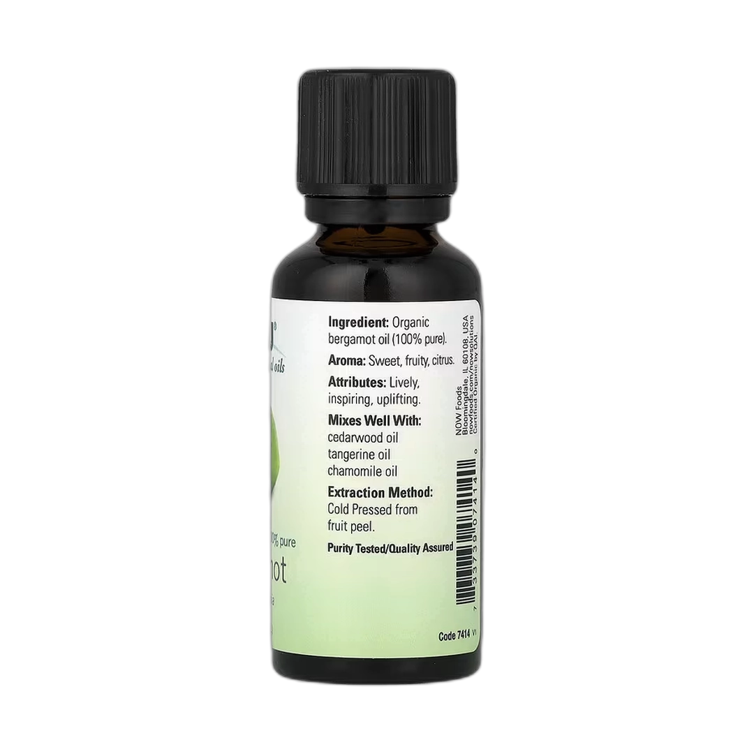 NOW Foods, Organic Essential Oils, Bergamot, 1 fl oz, 30 ml