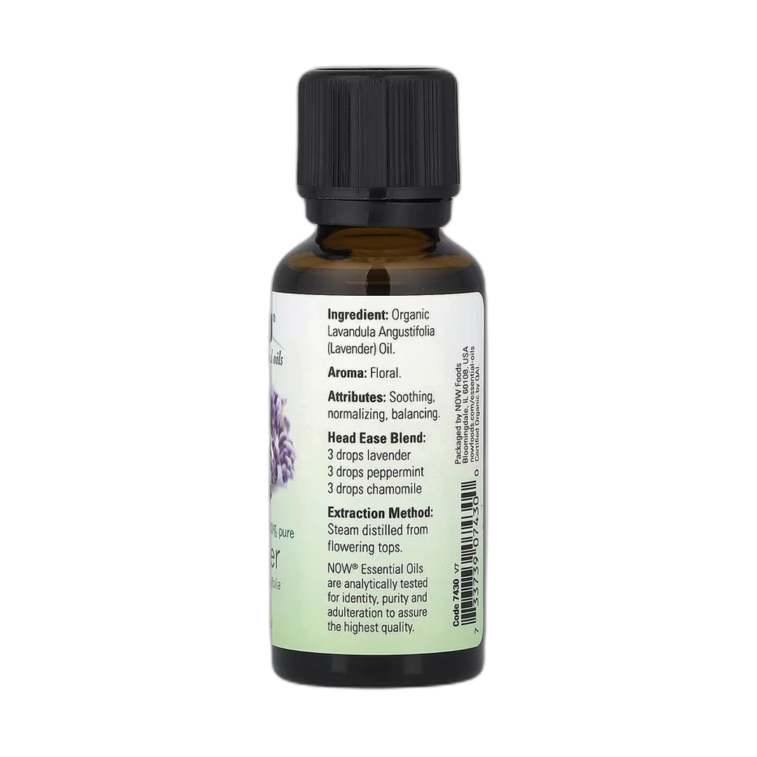 NOW Foods, Organic Essential Oils, Lavender, 1 fl oz, 30 ml