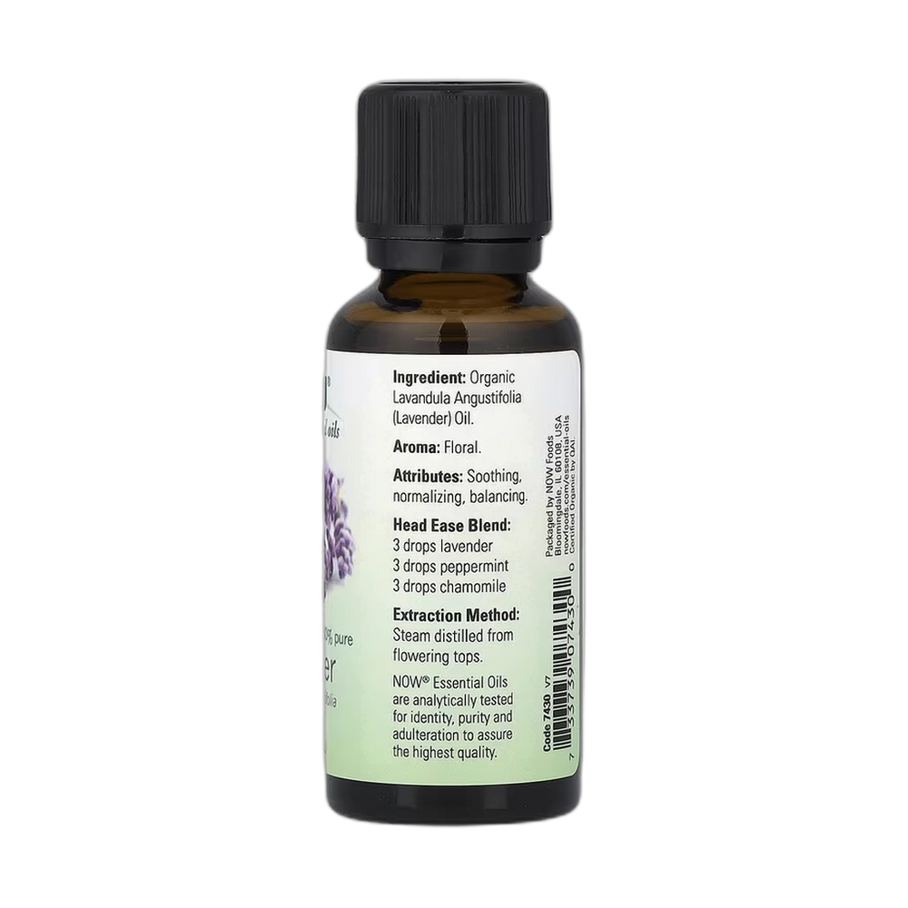 NOW Foods, Organic Essential Oils, Lavender, 1 fl oz, 30 ml