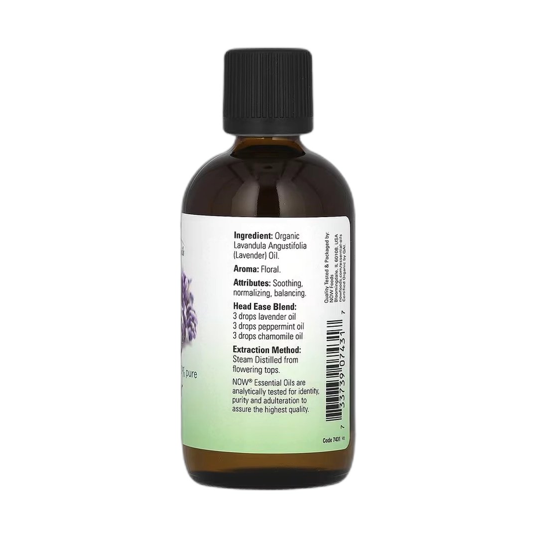 NOW Foods, Organic Essential Oils, Lavender, 4 fl oz, 118 ml