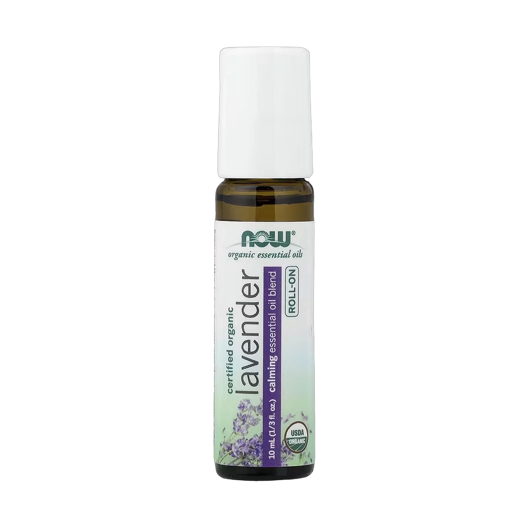 NOW Foods, Organic Essential Oils, Lavender Roll-On, 1/3 fl oz, 10 ml