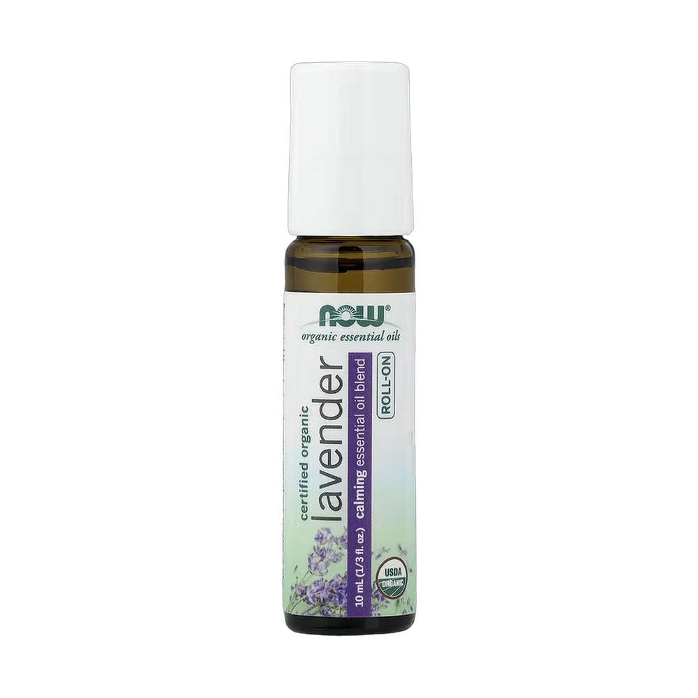 NOW Foods, Organic Essential Oils, Lavender Roll-On, 1/3 fl oz, 10 ml