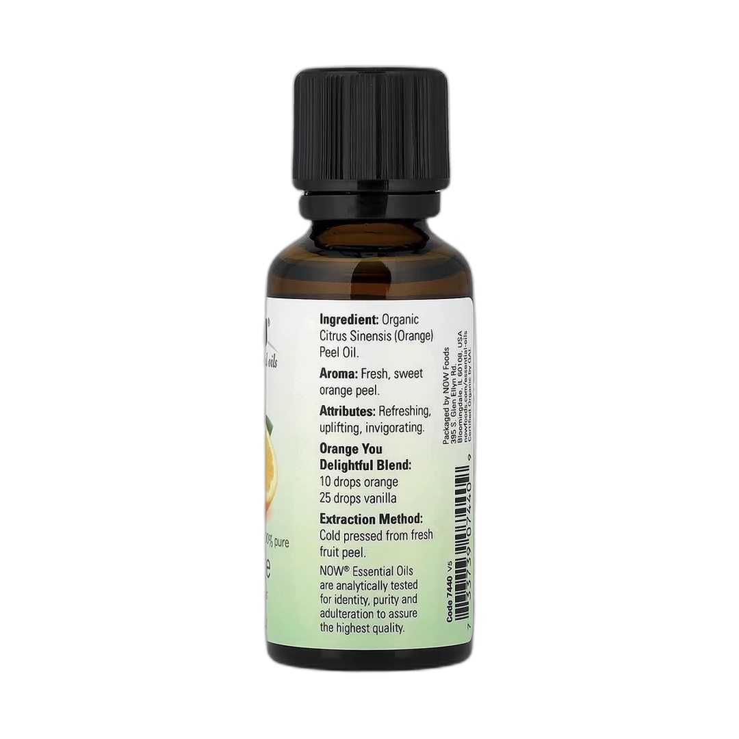 NOW Foods, Organic Essential Oils, Orange, 1 fl oz, 30 ml