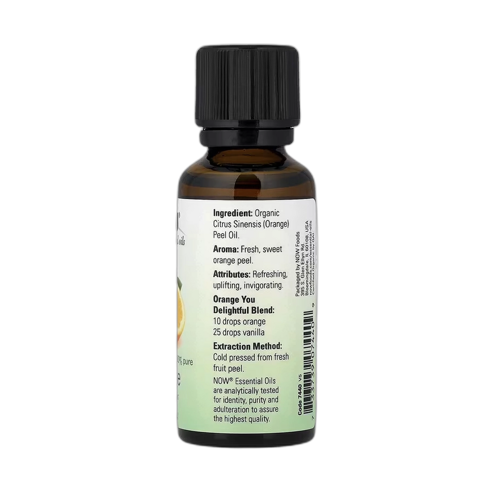 NOW Foods, Organic Essential Oils, Orange, 1 fl oz, 30 ml