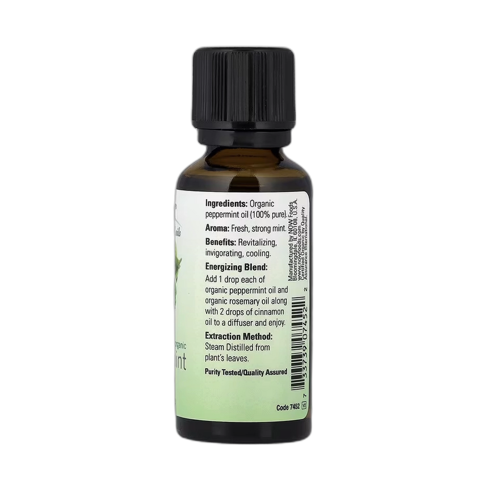 NOW Foods, Organic Essential Oils, Peppermint, 1 fl oz, 30ml