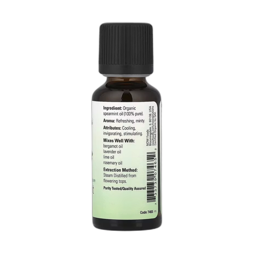 NOW Foods, Organic Essential Oils, Spearmint, 1 fl oz, 30 ml